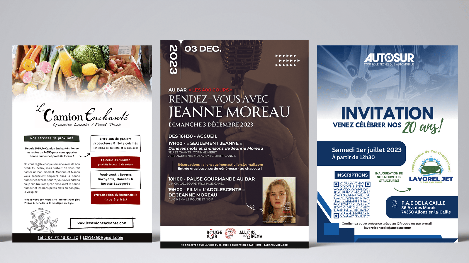 Flyers Flyers Le Camion Enchanté, Cinéma Rouge & Noir, AUTOSUR Allonzier